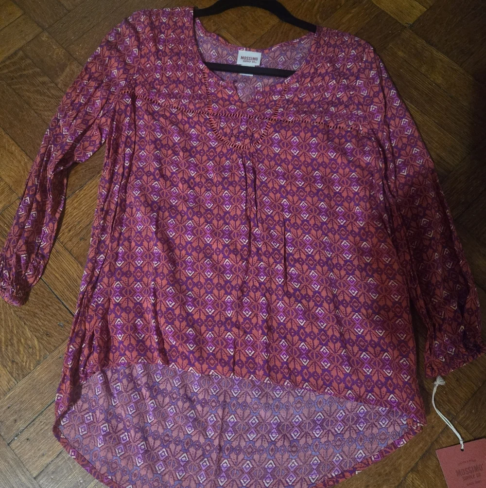 Women's Pinkish Tones Long Sleeve Top Mossimo - Picture 4 of 6